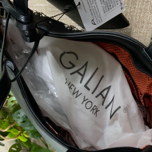 BLACK SIL STUDDED OPENWORK DESIGN BAG/TOTE ⭐️HANDBAG 2 Pc Set NWT ❤️LIGHTWEIGHT - Picture 6 of 7